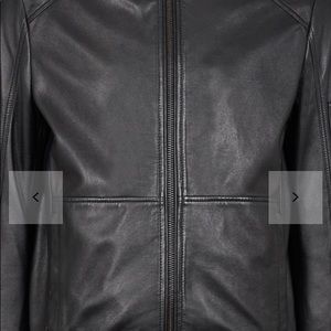 Sheepskin leather bomber by Armani Exchange